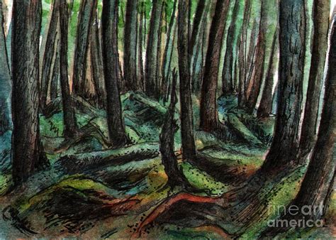 AC240 Creepy Forest Painting by Kirohan Art - Fine Art America