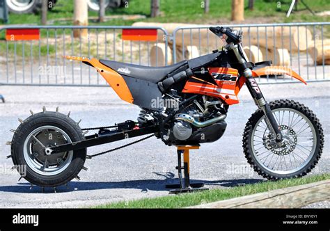 Motorbike used in the sport of hill climbing, hill climbing motorcycle Stock Photo - Alamy