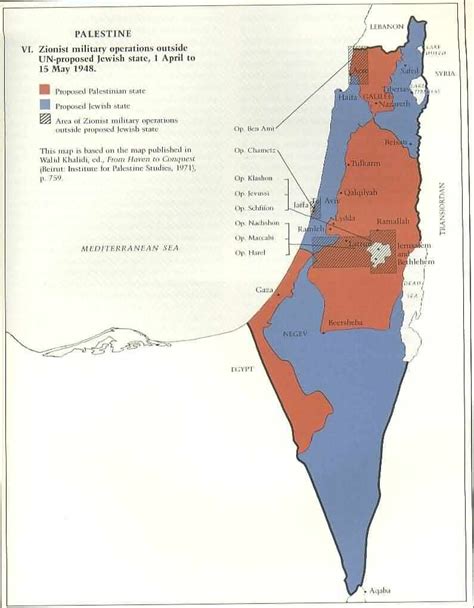 Map Of Palestine 1948