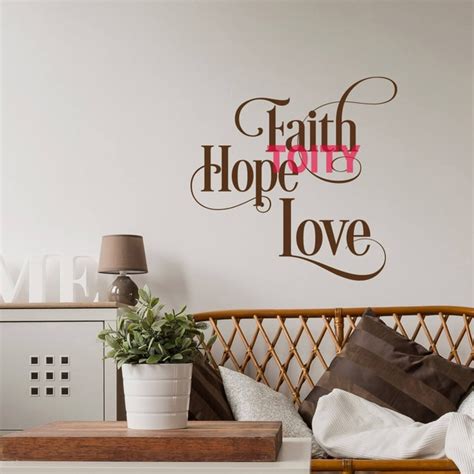 Aliexpress.com : Buy Faith Hope Love Inspirational Scripture Quote Art Vinyl Wall Decal Bible ...