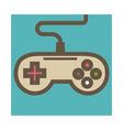 Game controller in hand video gamepad sketch Vector Image