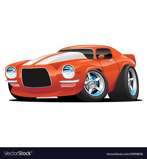 Classic muscle car cartoon Royalty Free Vector Image