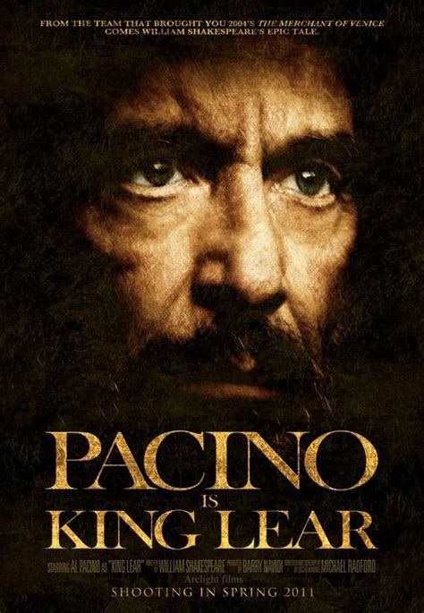 First Poster for Shakespeare's "King Lear" starring Al Pacino - FilmoFilia