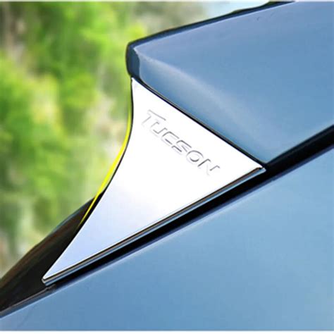 Car styling ABS Chromed Rear Spoiler Trim Cover For Hyundai Tucson Accessories 2015 2016 2017-in ...