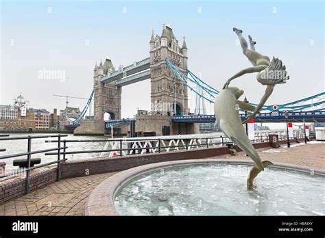 Dolphin fountain Stock Photo - Alamy