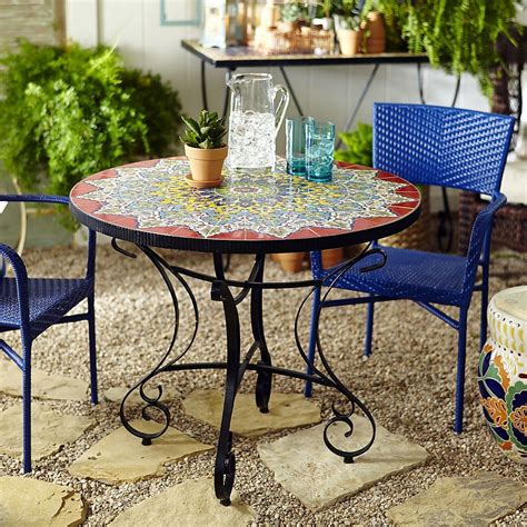 Mosaic Outdoor Dining Table And Chairs Mosaic Table Garden Chairs Dining Ended Ad - The Art of ...