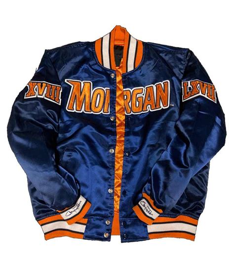 Men's Satin Blue XVII Morgan State University Jacket - Jackets Masters