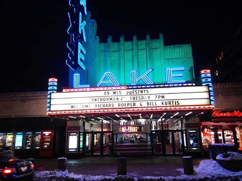 The Classic Cinemas Lake Theatre Marquee during winter. | Lake, Cinema ...