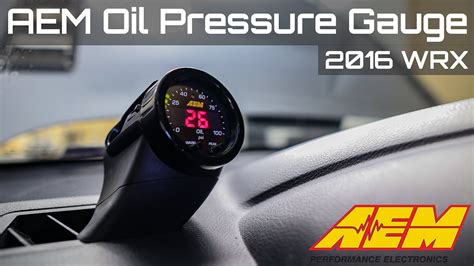 AEM X-Series Oil Pressure Gauge - 2015+ WRX - YouTube