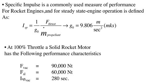 Solved: . Specific Impulse Is A Commonly Used Measure Of P... | Chegg.com