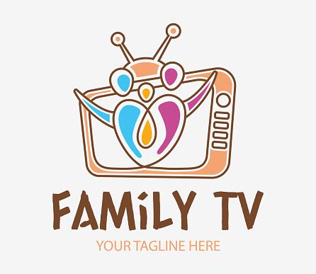 Cute Family Media Channel Logo Template Digital Tv Logotype Template Media Company Logo Or Film ...