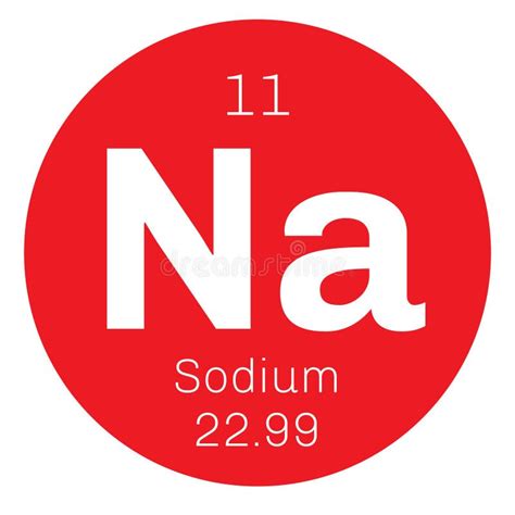 Sodium chemical element stock vector. Illustration of mass - 83099906