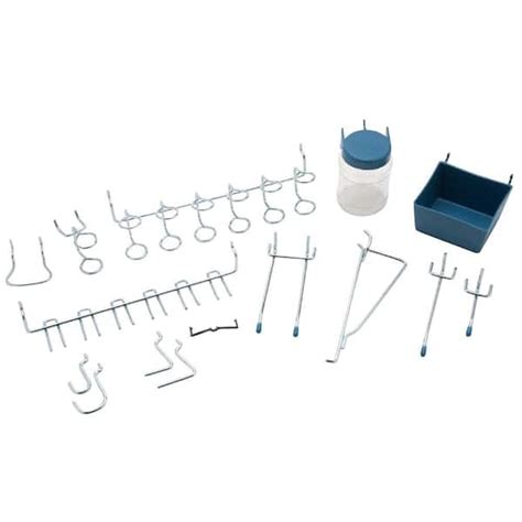 Everbilt 1/8 in Zinc Plated Steel Pegboard Organizer Assortment Kit (43 ...