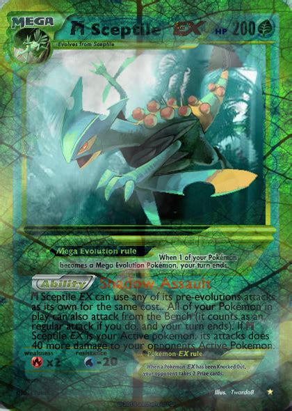 Mega Shiny Sceptile Ex card by Metoro on DeviantArt