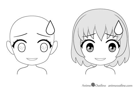 16 Drawing Examples of Chibi Anime Facial Expressions - AnimeOutline