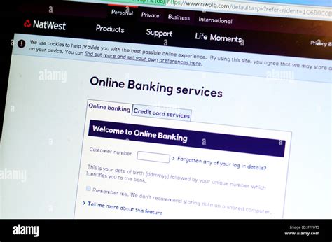 Natwest online banking login hi-res stock photography and images - Alamy