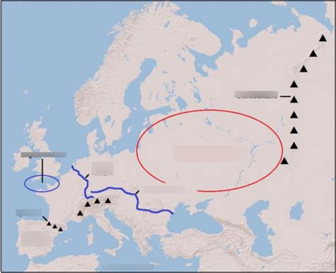 Physical Map Of Europe Ural Mountains