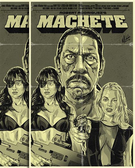 "Machete" Limited Edition Illustrated Poster on Behance