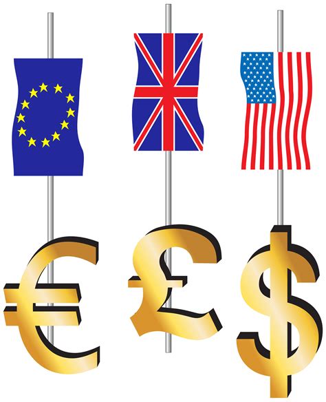 Euro Pound Dollar Signs and Flags PNG Clipart - Best WEB Clipart