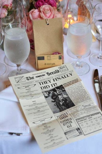 34 Unusual Newspaper Ideas For Your Wedding - Weddingomania