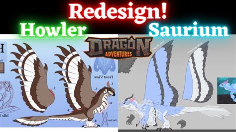 Saurium & Howler Redesign! [Dragon Adventures] ROBLOX - YouTube