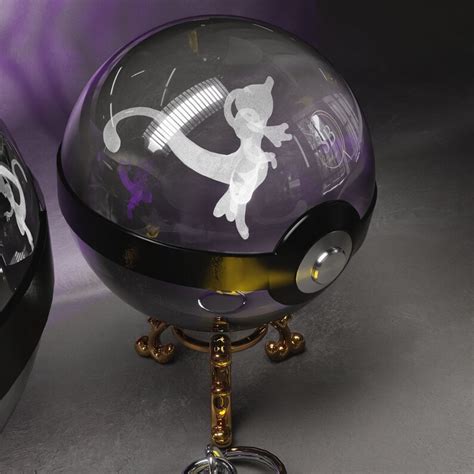 Shiny Ball Crystal Pokeball Mewtwo | Etsy