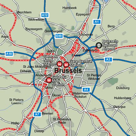 Brussels Rail Maps and Stations from European Rail Guide