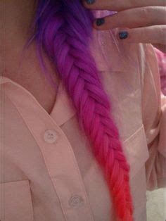 . Colorful Fish, Fishtail Braid Hairstyles, Braided Hair, Plait Hair, Hair Chalk, Coloured Hair