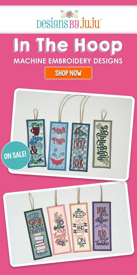 In The Hoop Machine Embroidery Bookmarks in 2022 | Machine embroidery ...