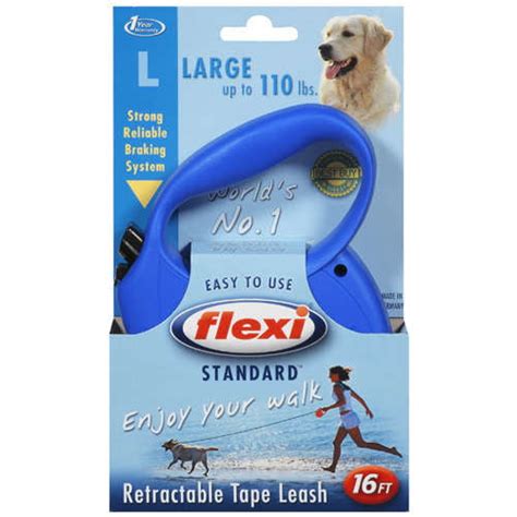 Flexi USA: Flexi Dog Leash Standard Retractable Tape In Large For Dogs Up To 110 Lbs., 16 Ft ...