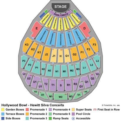 Hollywood Bowl Seating Map | Elcho Table