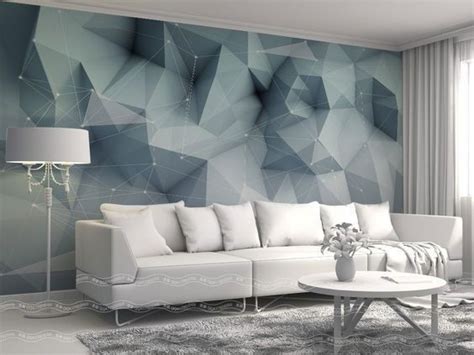 Geometric wall design and ideas for living room