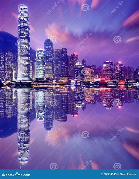 Hong Kong Skyline stock image. Image of aerial, asian - 32934145