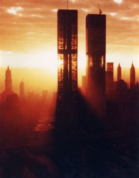 Interesting Photo of the Day: Sunrise Photo of the Twin Towers During Construction