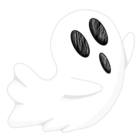 Scary Ghost PNG Transparent, Halloween White Ghost Flying Scary Black Eyes, Ghost, Halloween Boo ...