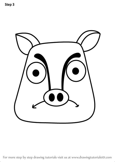 Learn How to Draw a Tapir Face for Kids (Animal Faces for Kids) Step by Step : Drawing Tutorials