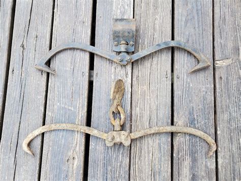 Vtg Swivel Log Wood Skidding & Ice Carrier Lifting Tongs Old Country ...