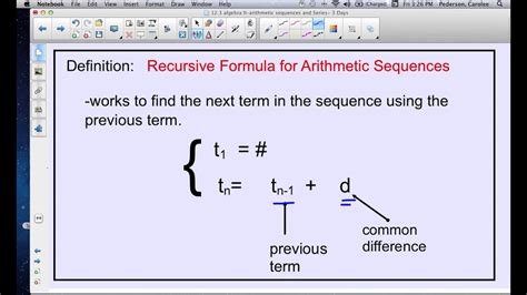 Recursive Formula of Arithmetic Sequence - YouTube