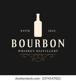 Bourbon Whiskey Logo Luxury Retro Vintage Stock Vector (Royalty Free ...