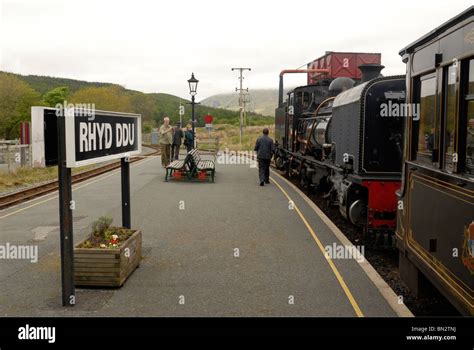 Welsh Highland Railway, Rhyd Ddu station, Snowdonia, Wales Stock Photo ...