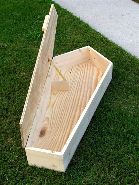 How to make a wooden coffin for halloween | gail's blog