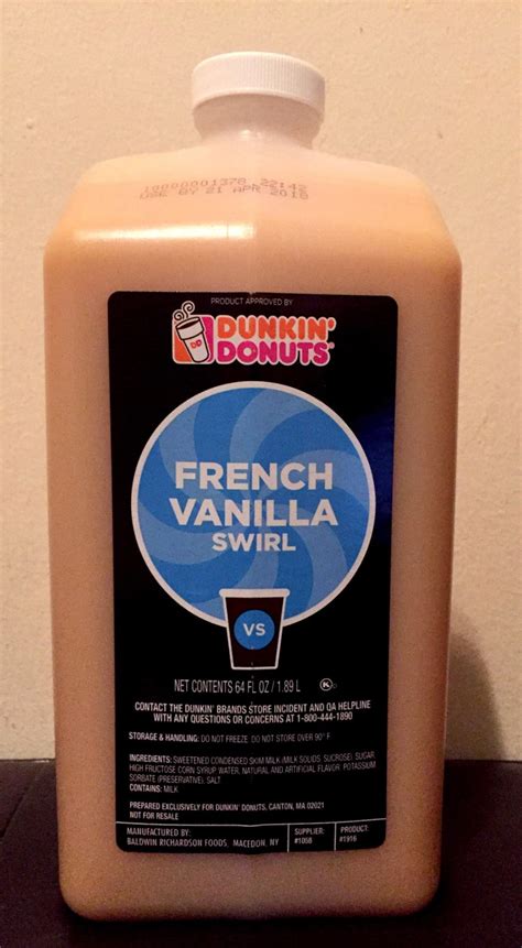 Dunkin Donuts French Vanilla Swirl No Pump