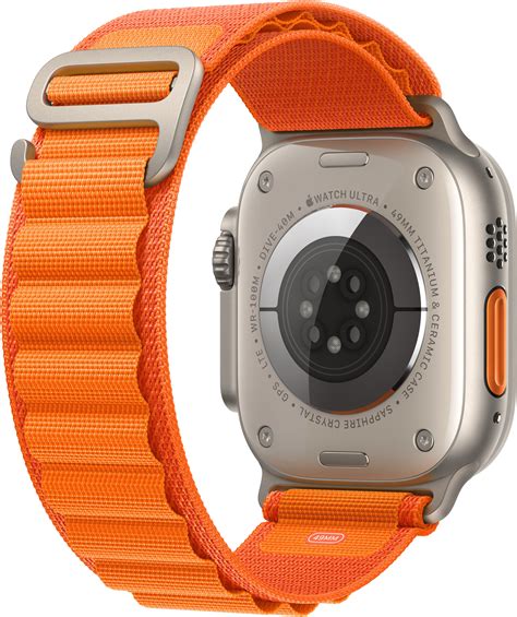 Apple Watch Ultra GPS + Cellular, 49mm Titanium Case with Orange Alpine Loop Small | Dustinhome.no