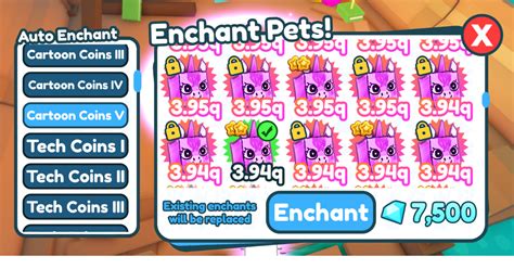 All of the Enchants in Pet Simulator X - PSX Database