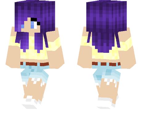 Girl with Purple Hair | Minecraft PE Skins