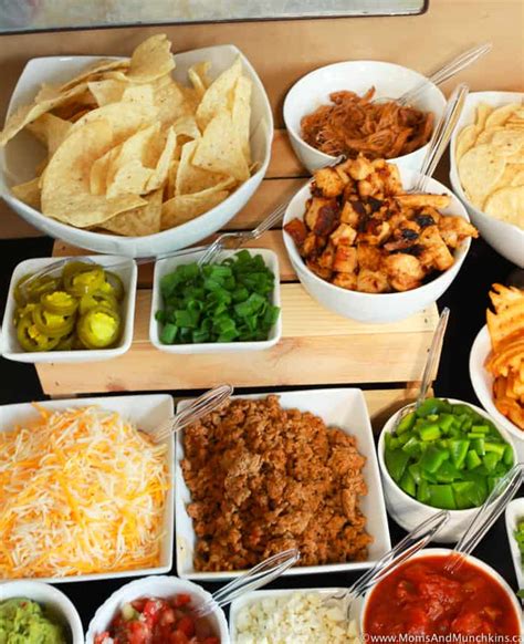 Nacho Bar Ideas - A Tasty Game Day Party Buffet - Moms & Munchkins