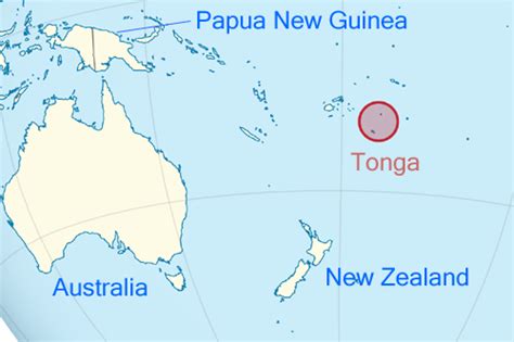 Oceania View of Tonga