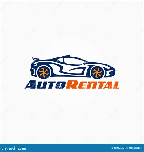 Auto Car Rental Logo stock vector. Illustration of cars - 158275127