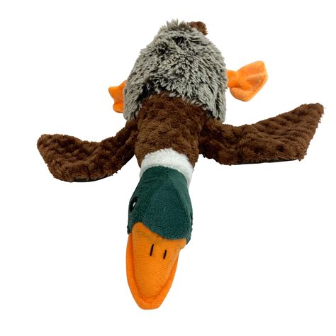 Vibrant Life Cozy Buddy Plush Duck Shaped Dog Toy, Stuffing and Squeaker Inside with Honking ...