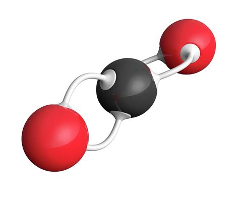 Carbon Dioxide Molecular Structure by Carlos Clarivan/science Photo Library